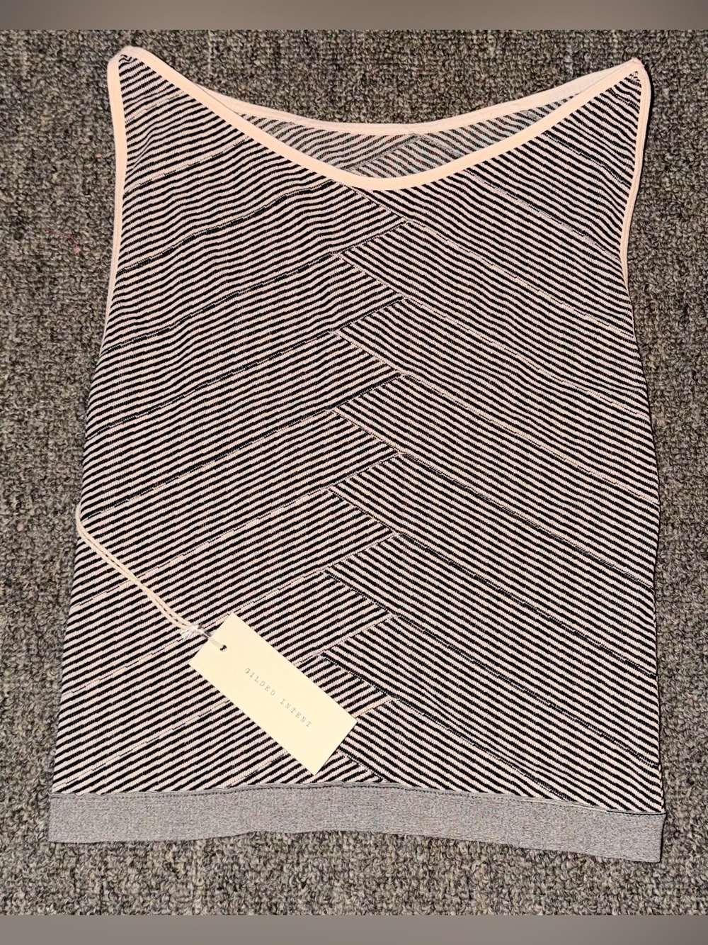 Gilded intent striped crop top